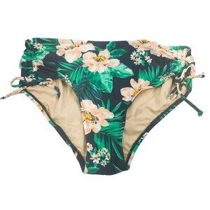 Kona Sol Women's Size 16W/18W Shirred Tie Side Swim Bottom Floral Print NWOT
